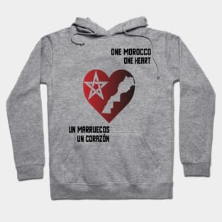 one moroccan one heart Proud Morocco Flag Gift Moroccan Lovers For Men's Women's Hoodie